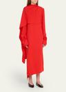 asymmetric scarf dress