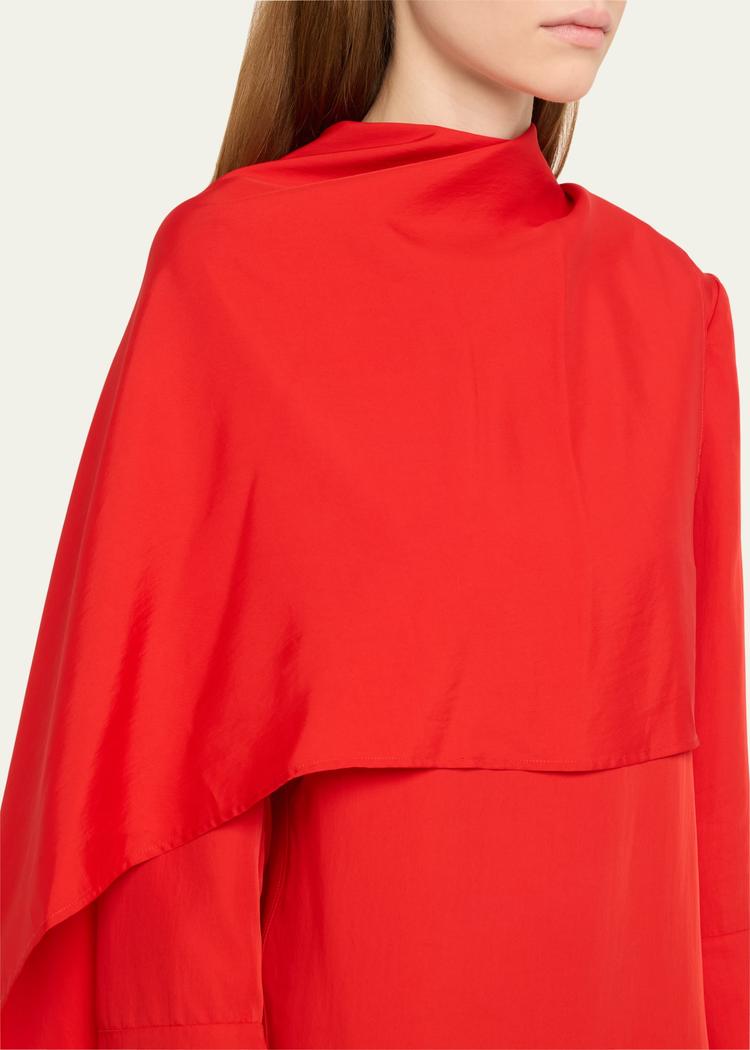 asymmetric scarf dress