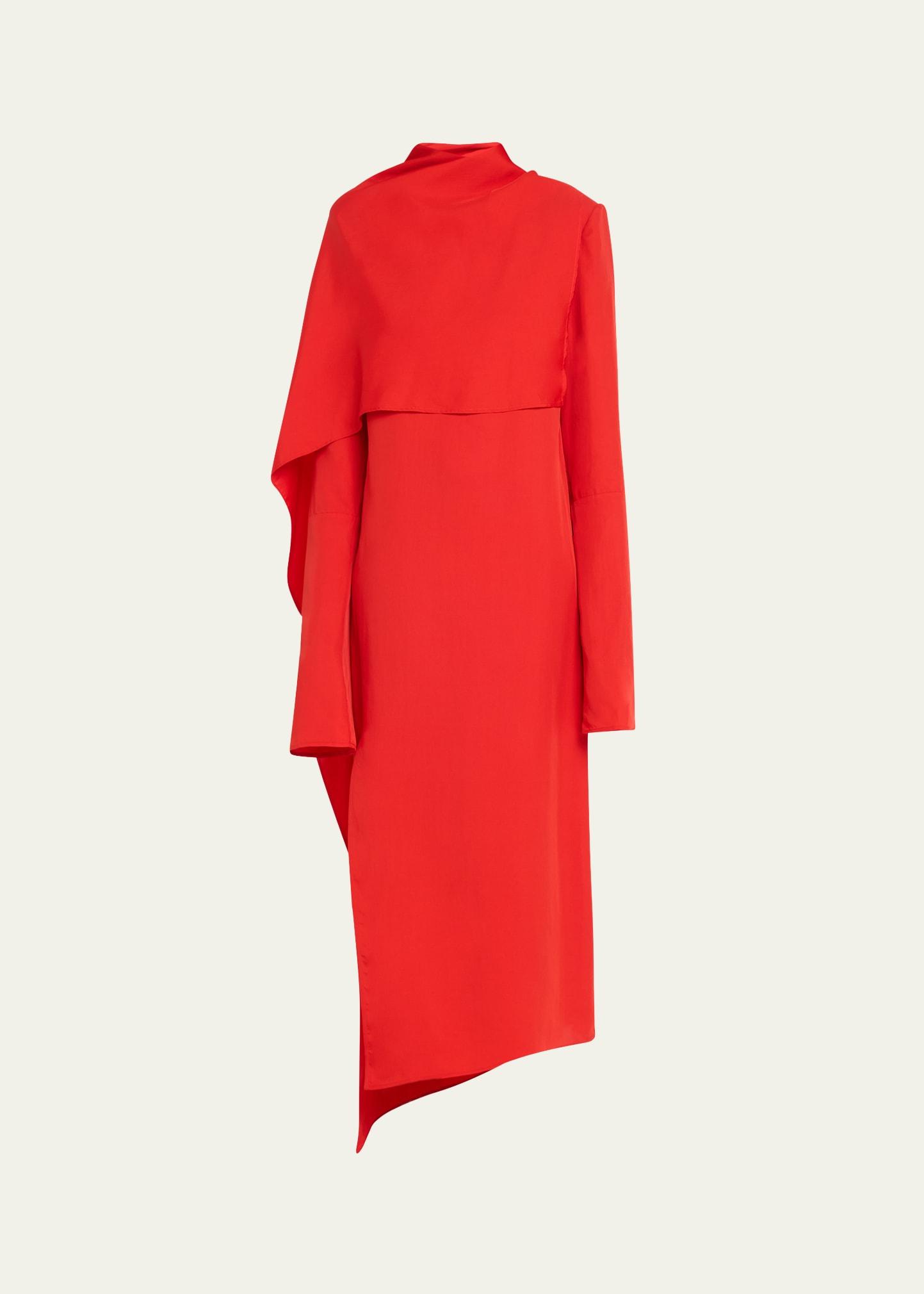 asymmetric scarf dress