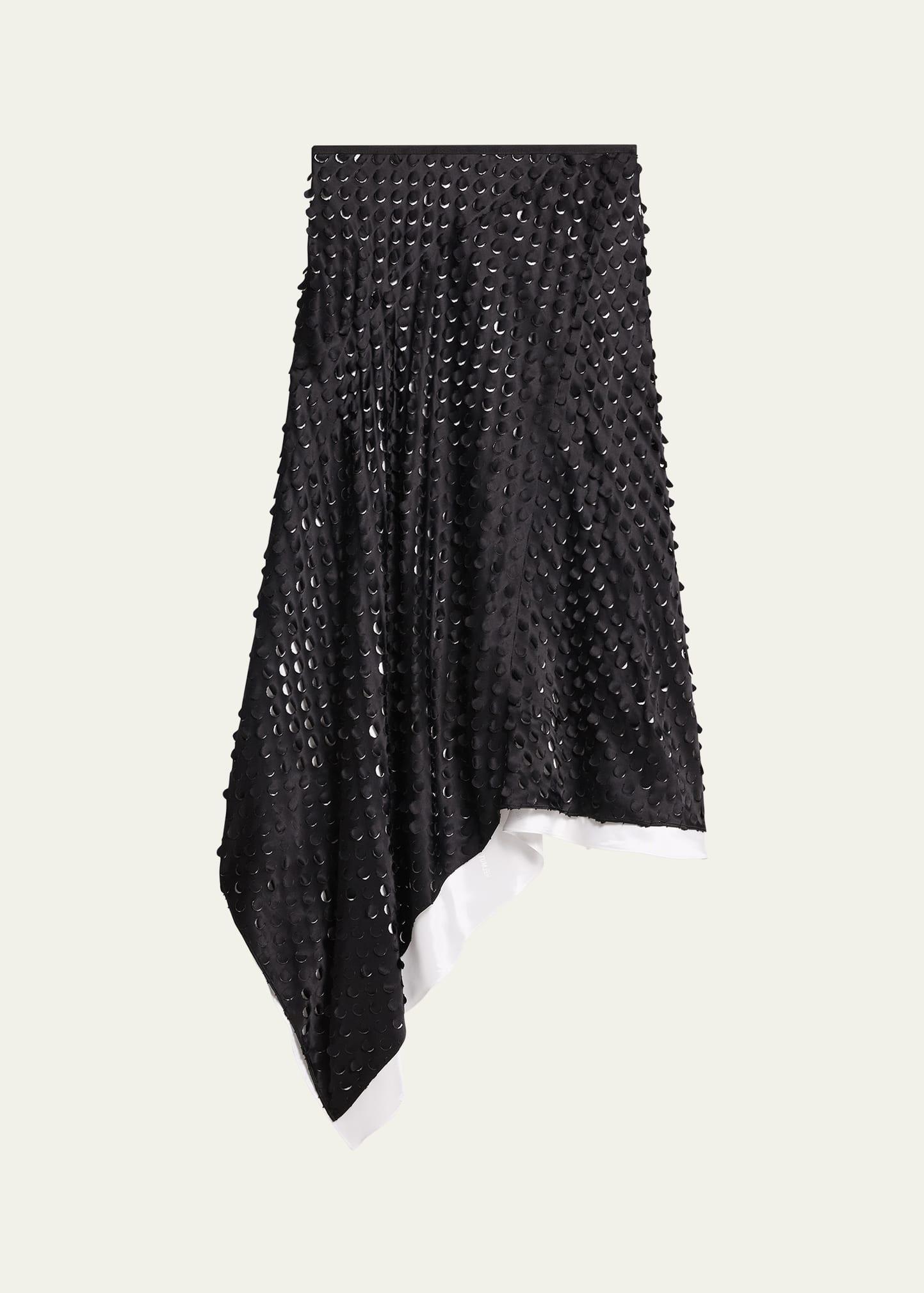 asymmetric scarf skirt