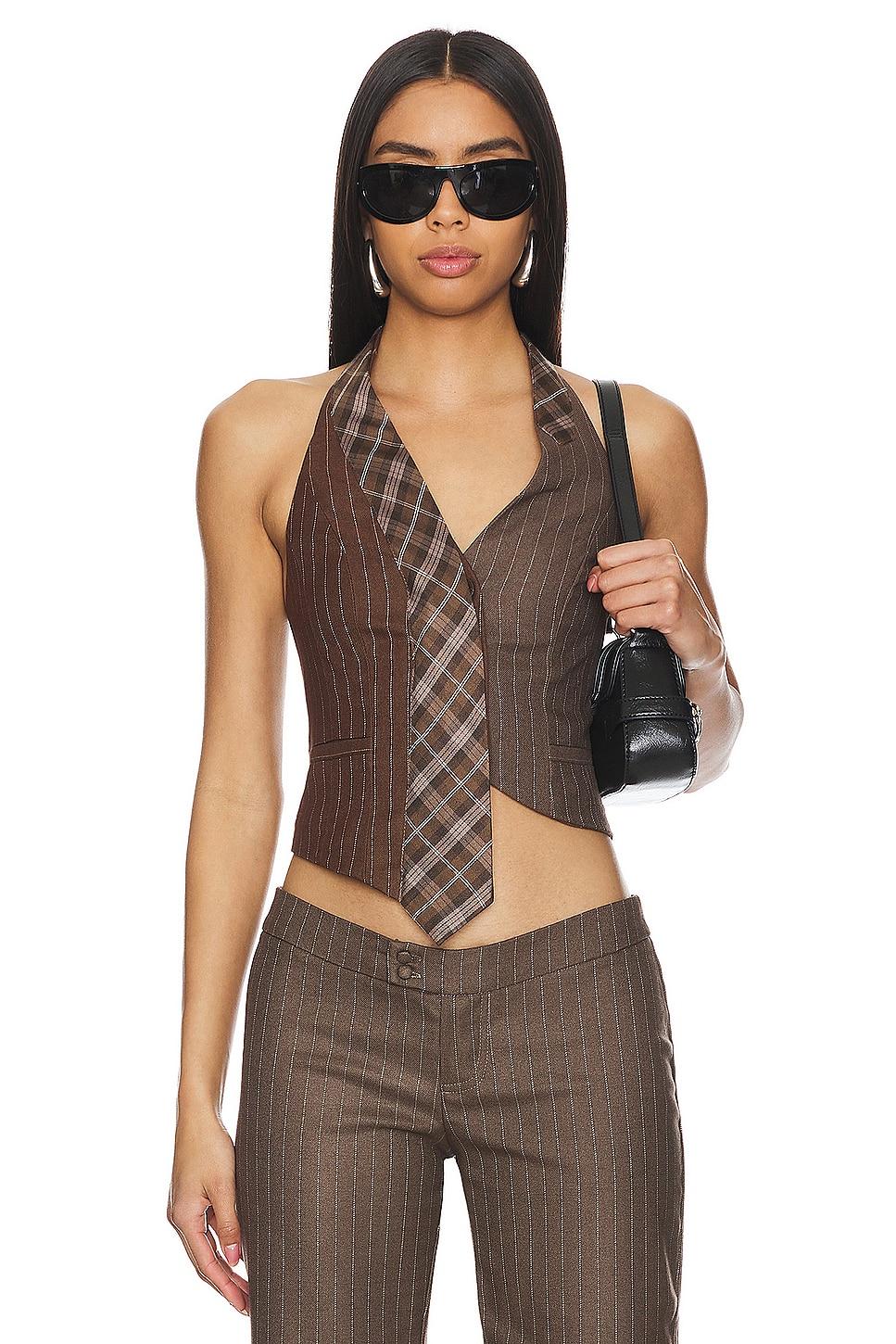 asymmetric tie waiscoat
