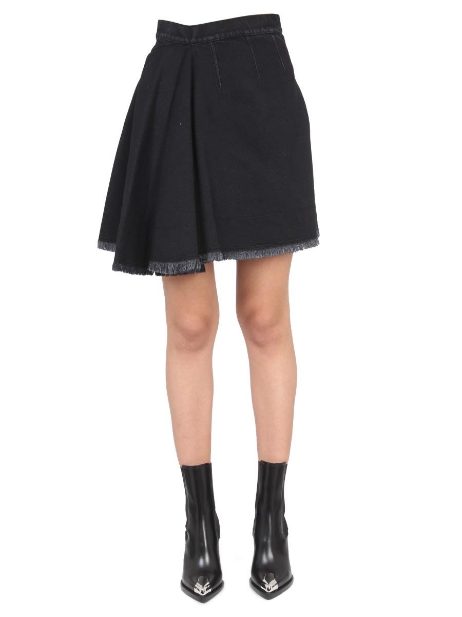 asymmetrical mini skirt