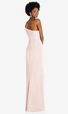 asymmetrical off-the-shoulder cuff trumpet gown with front slit