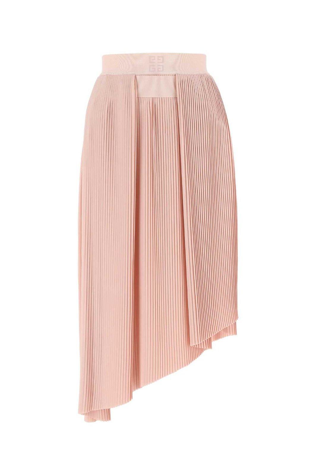 asymmetrical pleated skirt