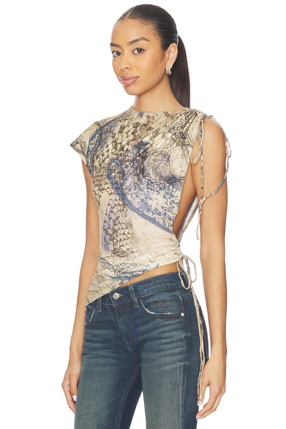 asymmetrical ruched top