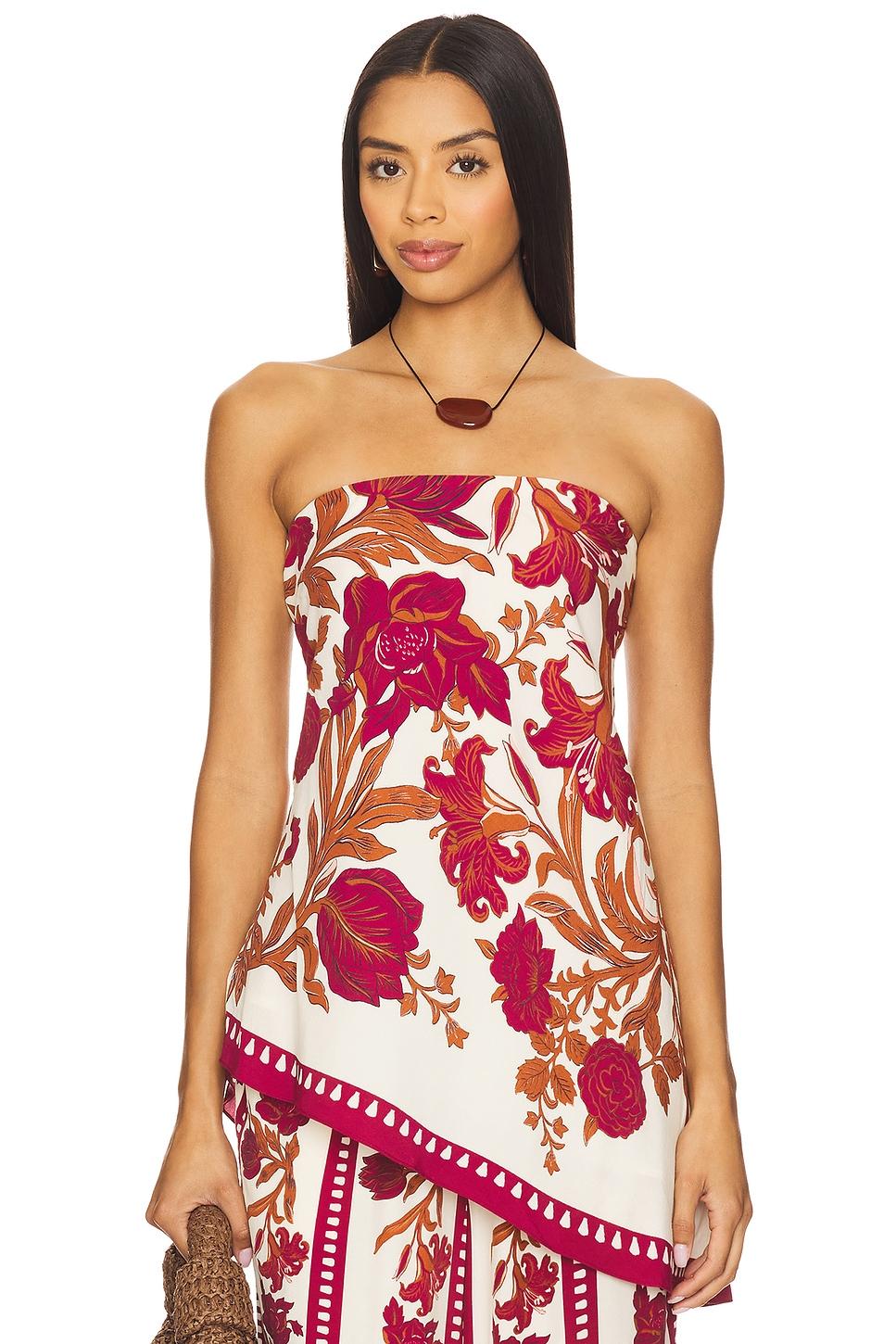 asymmetrical strapless top