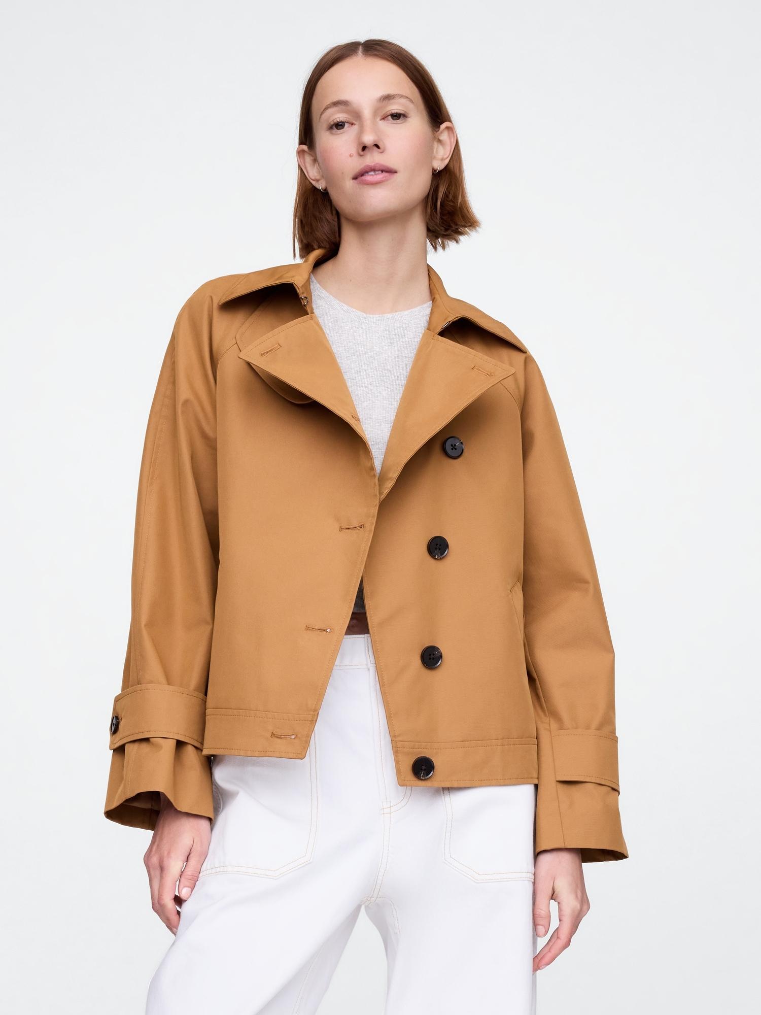 asymmetrical trench jacket