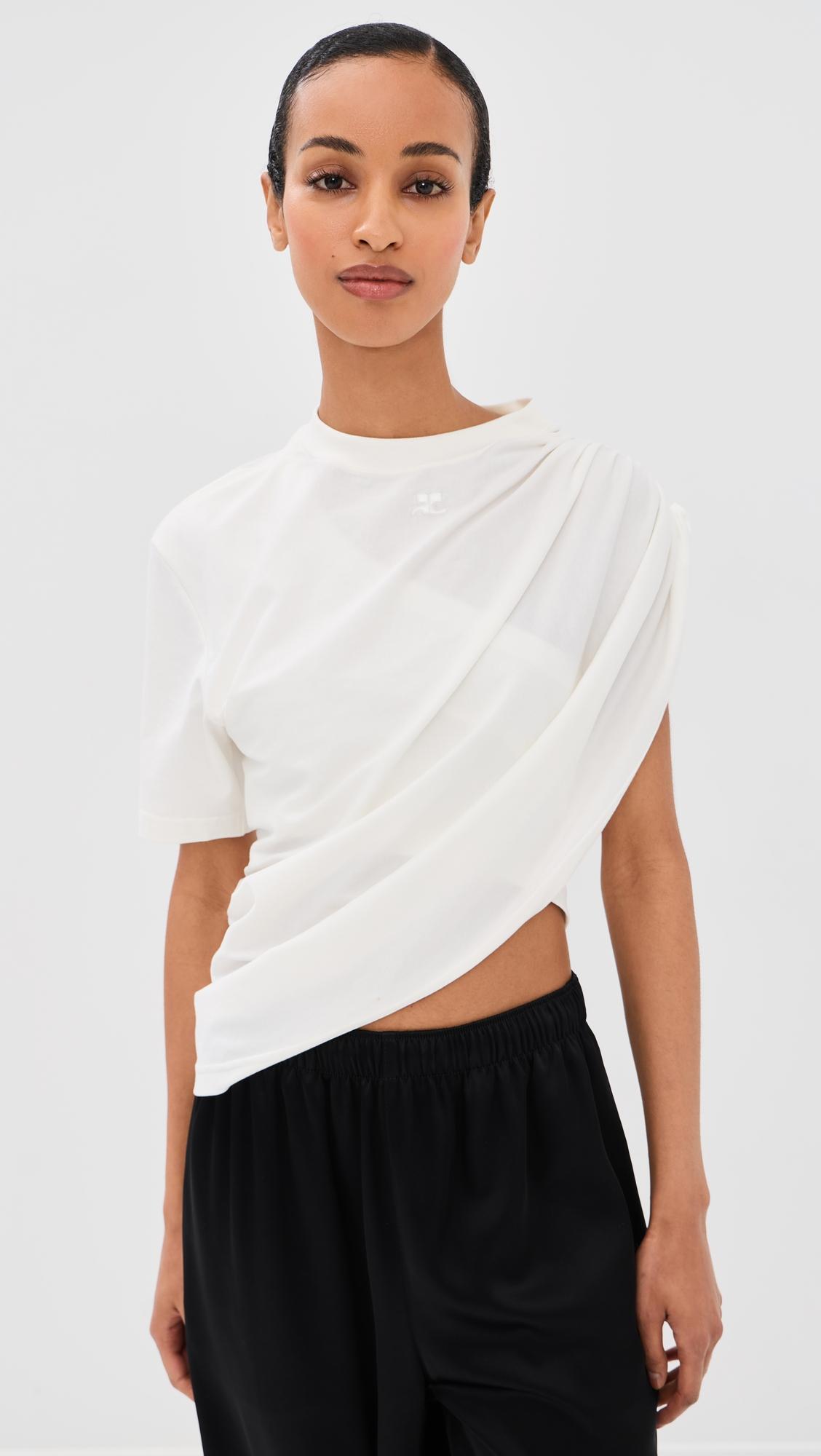 asymmetrical twist t-shirt
