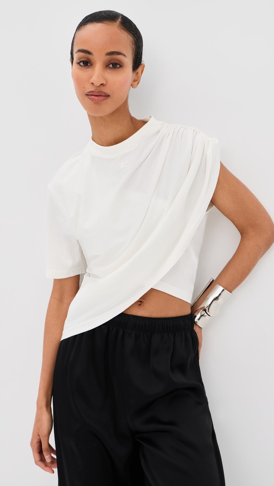 asymmetrical twist t-shirt