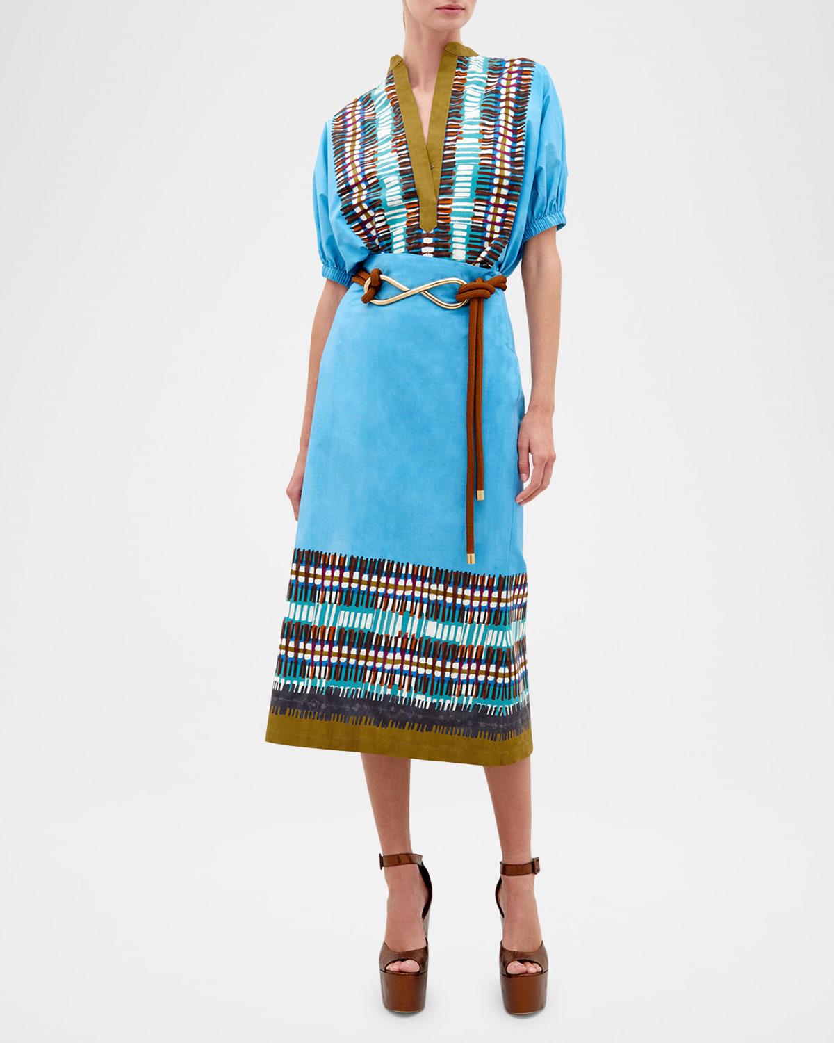 atira printed midi skirt
