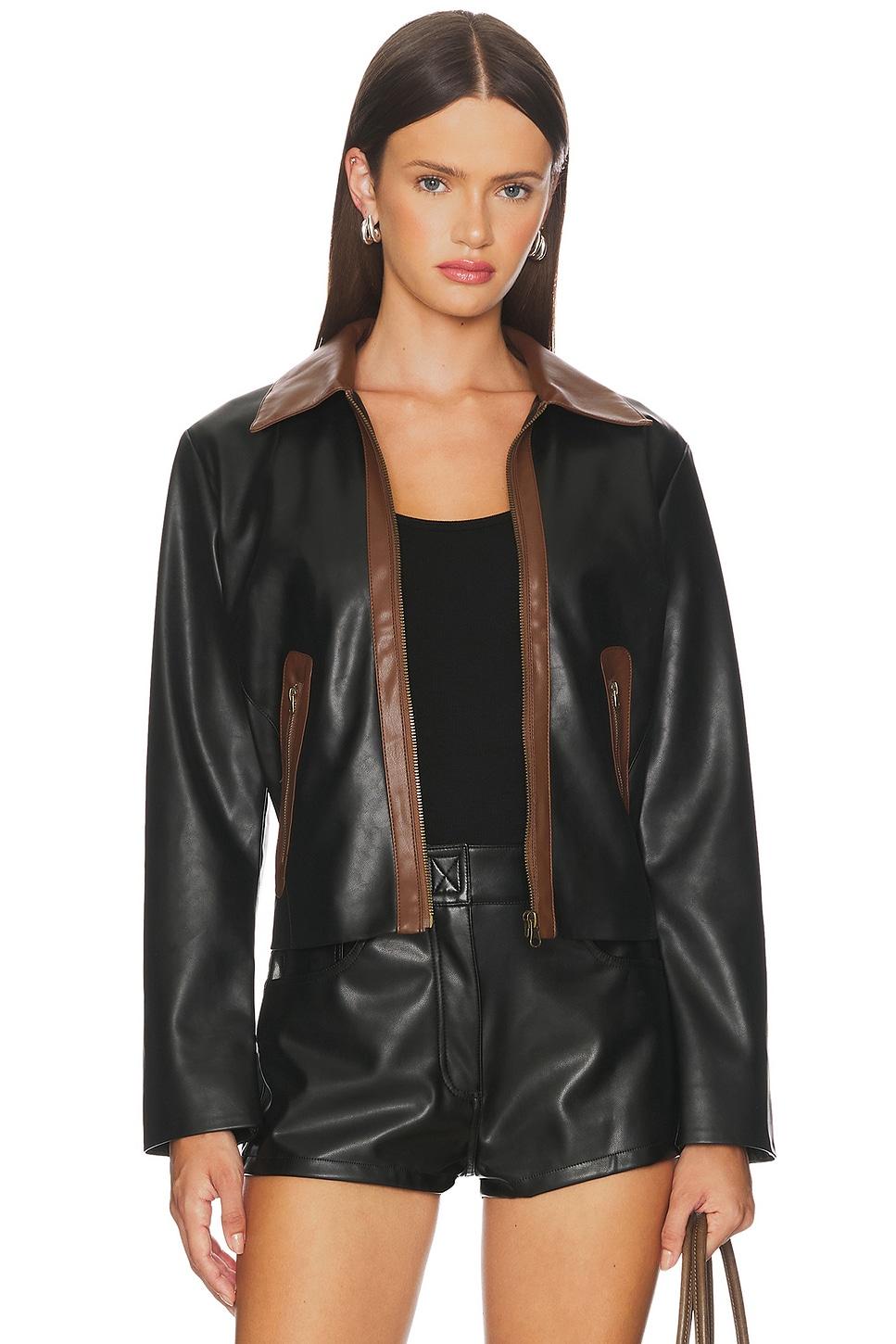 atlas faux leather jacket