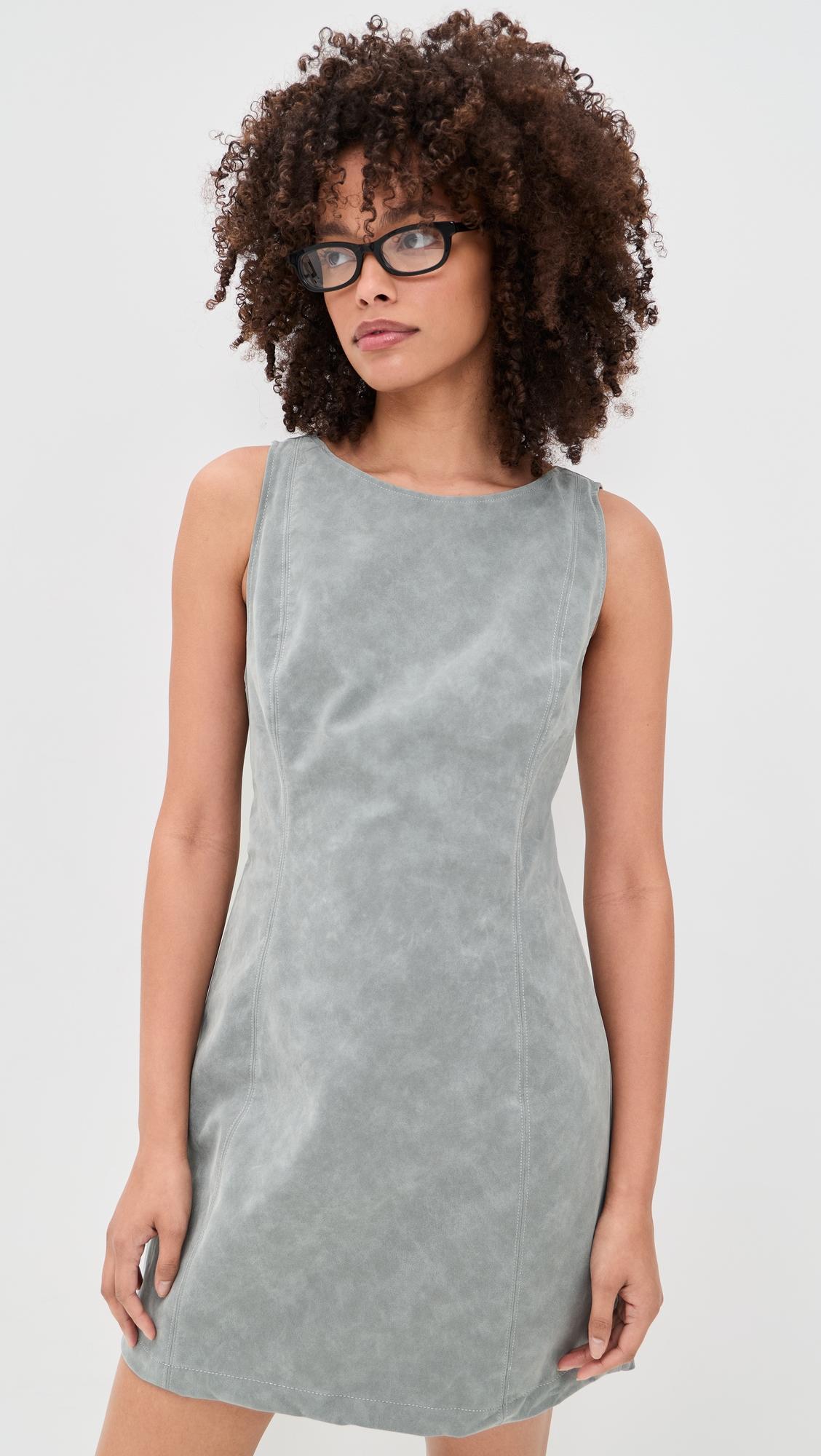 atlas faux suede mini dress