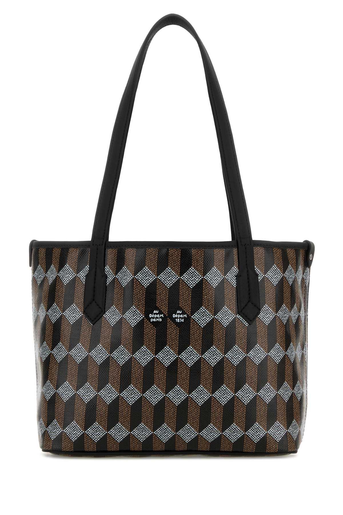 au départ printed canvas tote no.28 shopping bag