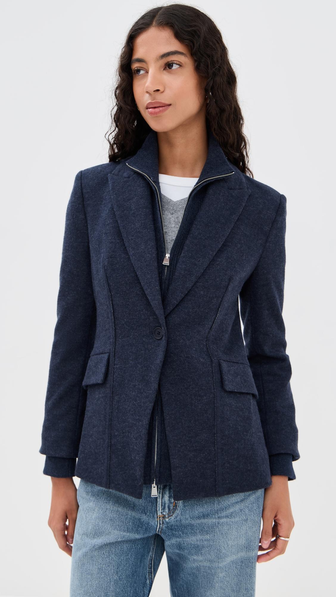 auden knit combo blazer