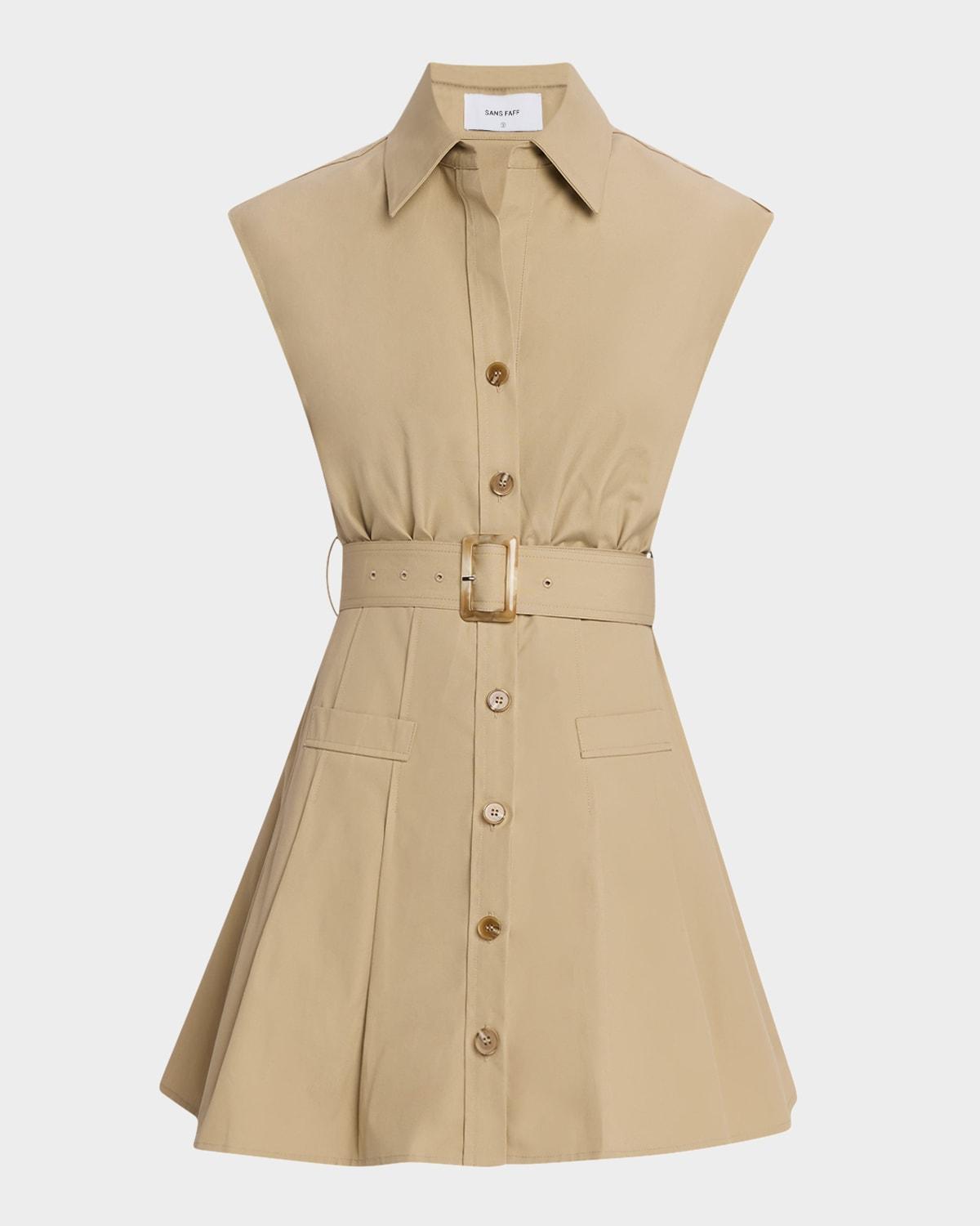 audley trench mini dress