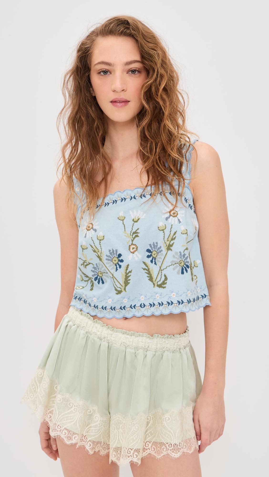 audra embroidery tank top