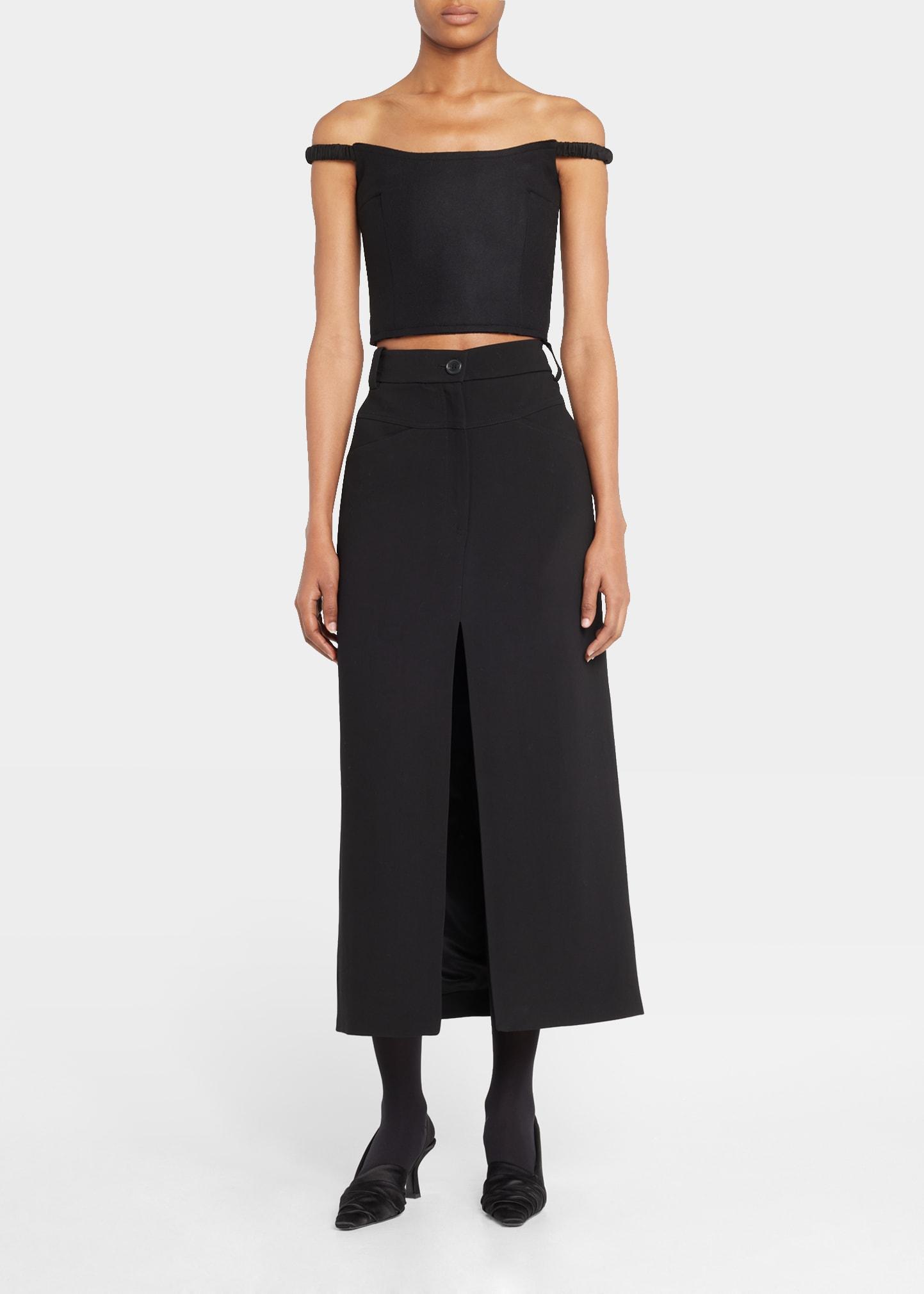 audra off-the-shoulder corset top