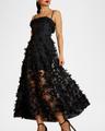 audrey embroidered floral applique midi dress