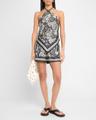 audrey paisley-print silk scarf cami top