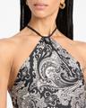 audrey paisley-print silk scarf cami top