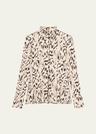 audrey printed turtleneck top