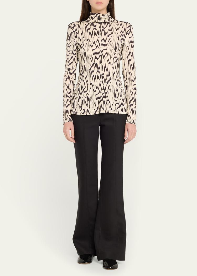 audrey printed turtleneck top