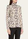 audrey printed turtleneck top