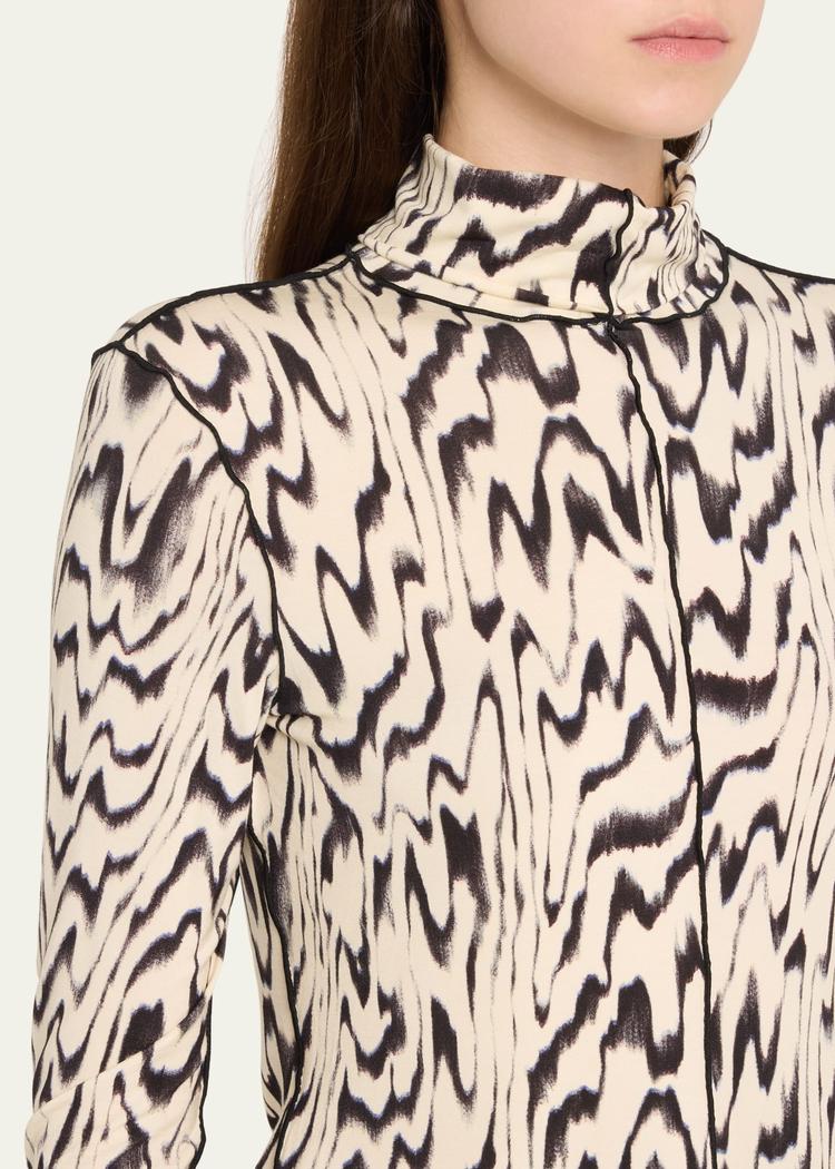 audrey printed turtleneck top