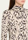audrey printed turtleneck top