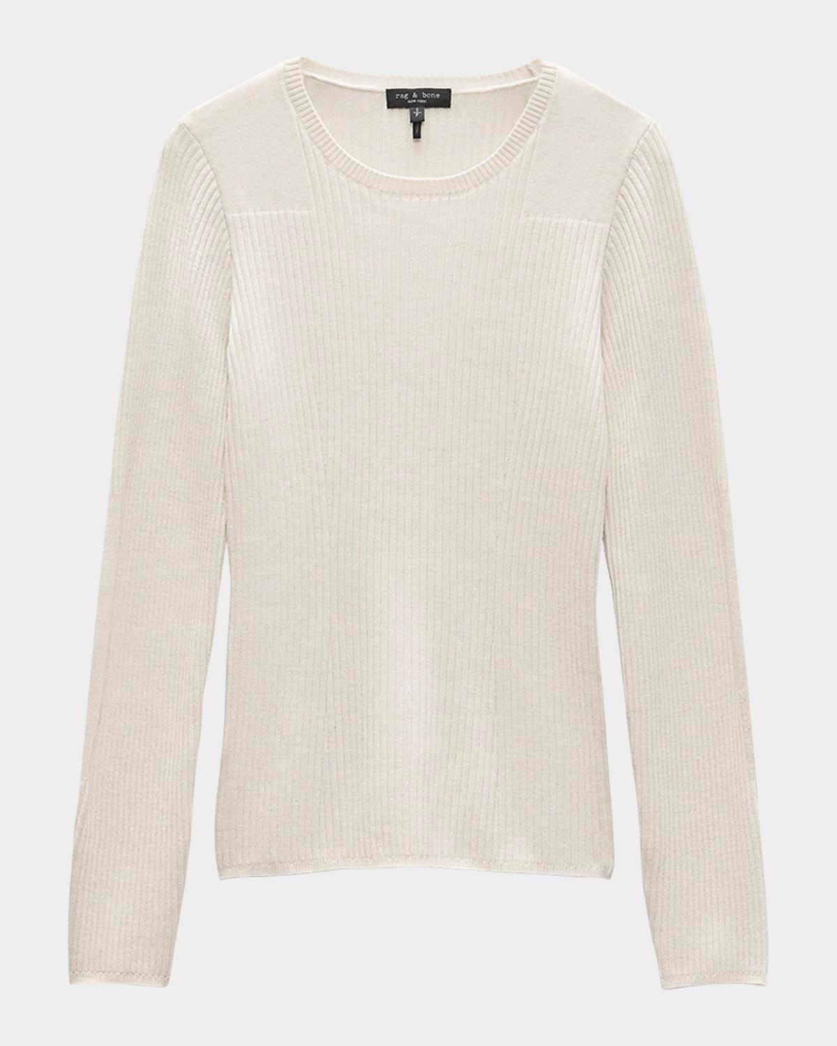 audrina ribbed crewneck sweater