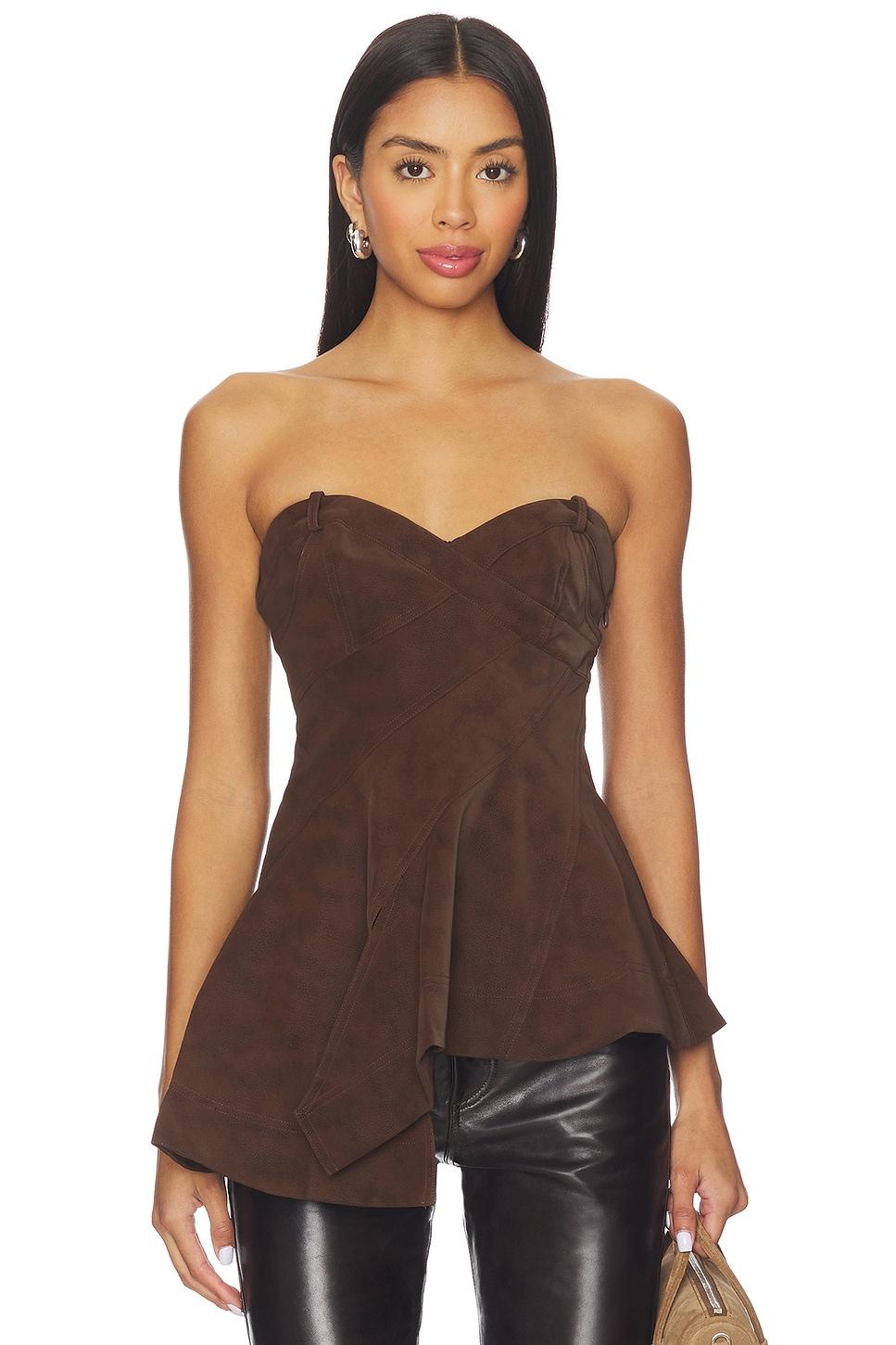augusta bustier peplum top