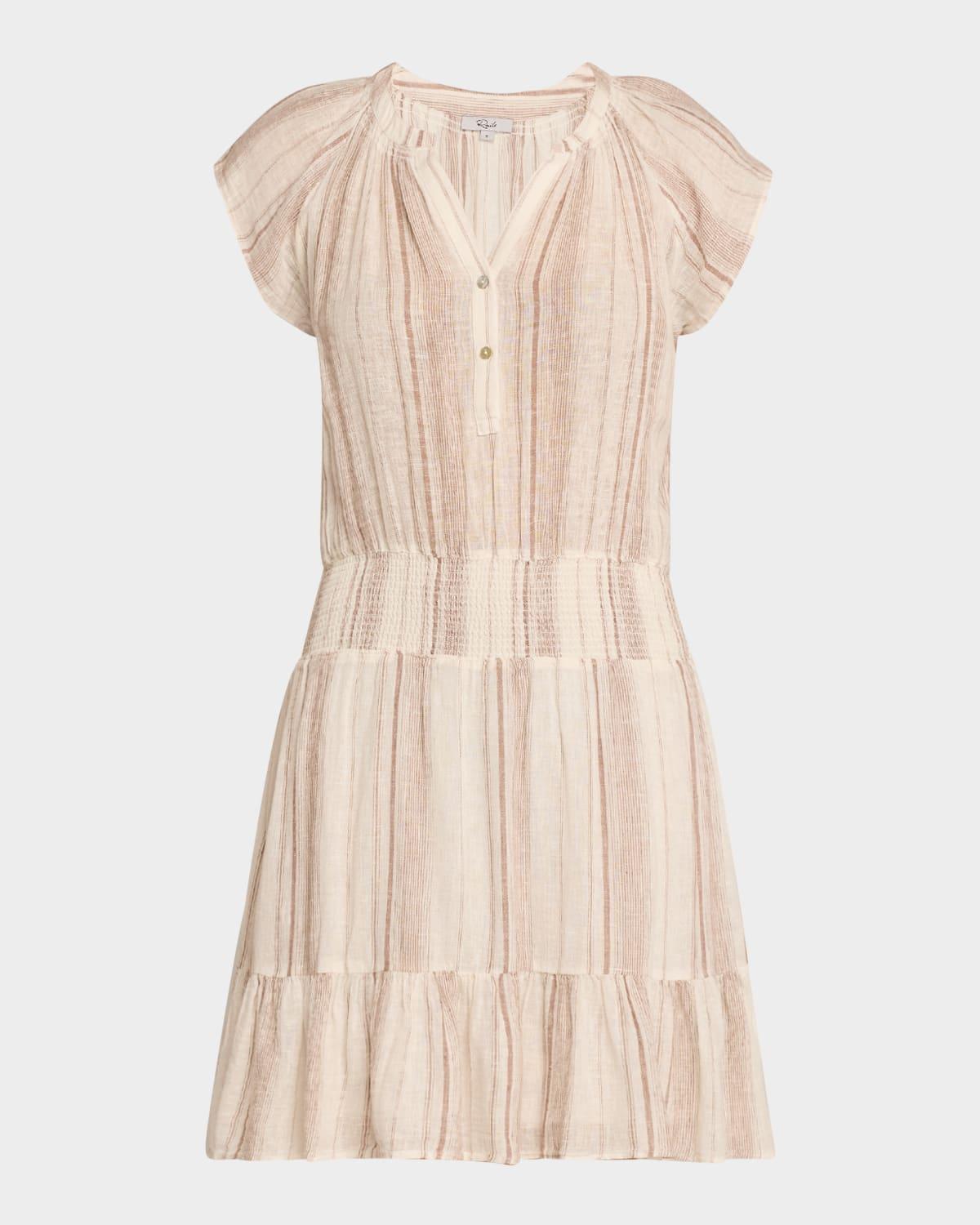 augustine striped mini dress