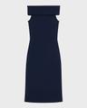 aulla off-shoulder knit midi dress