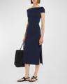 aulla off-shoulder knit midi dress