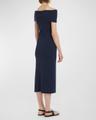 aulla off-shoulder knit midi dress