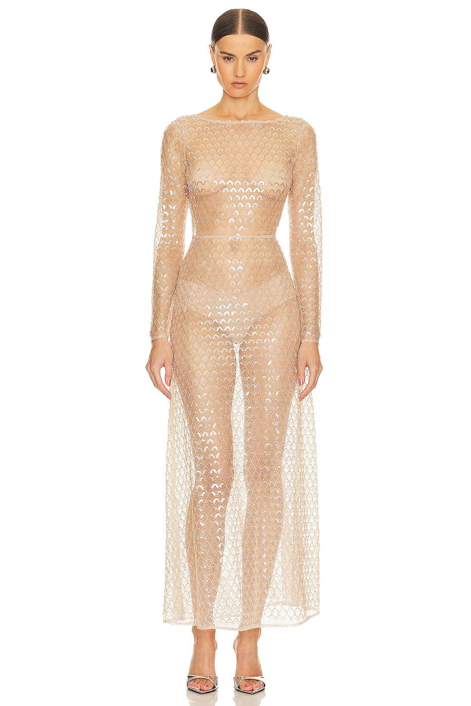 aura embellished maxi dress