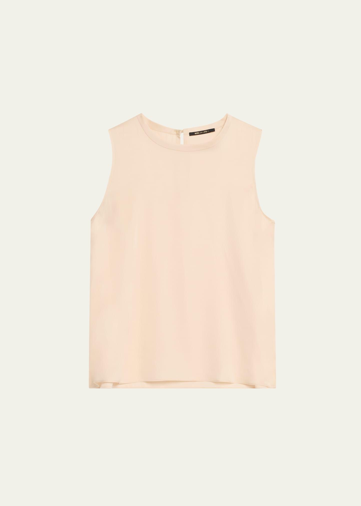 aura sleeveless silk-blend blouse