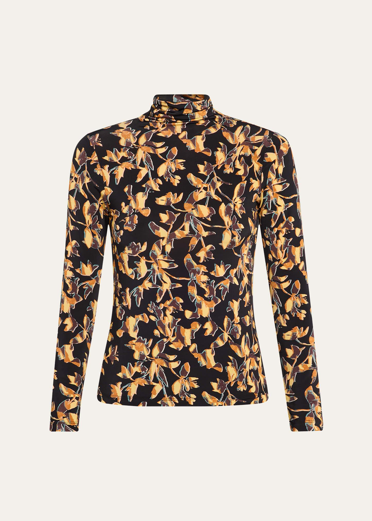 aurelia floral jersey turtleneck top