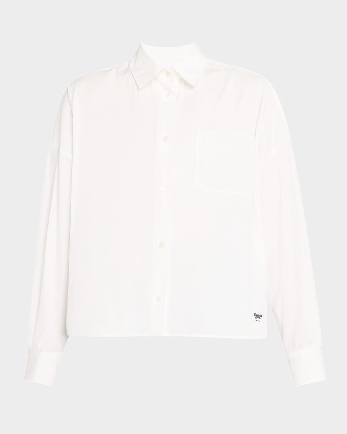 aureo button down poplin top