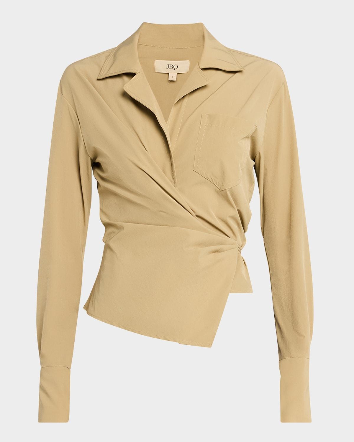 aurora long-sleeve wrap top
