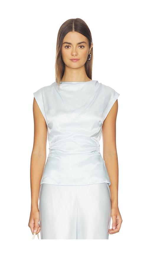 auteur studio auteur mika top in baby blue.