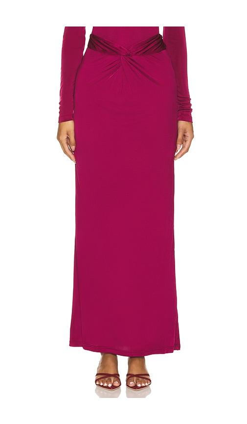 auteur studio melanie skirt in burgundy.