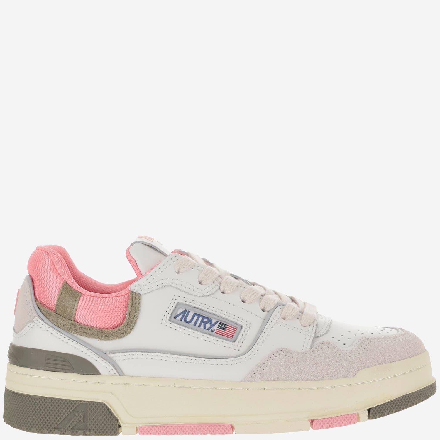 autry clc low suede and mesh sneakers