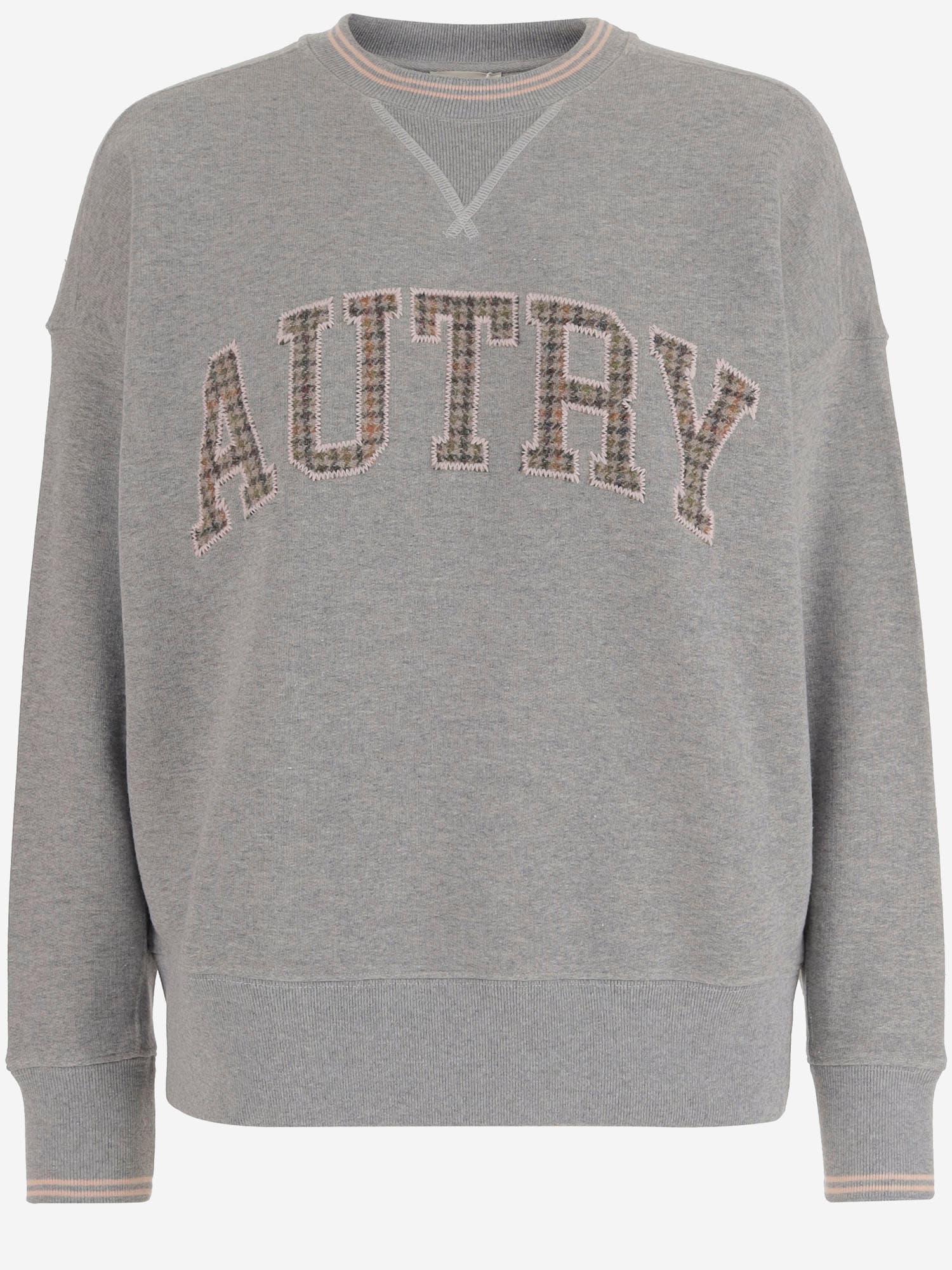 autry cotton sweatshirt with logo