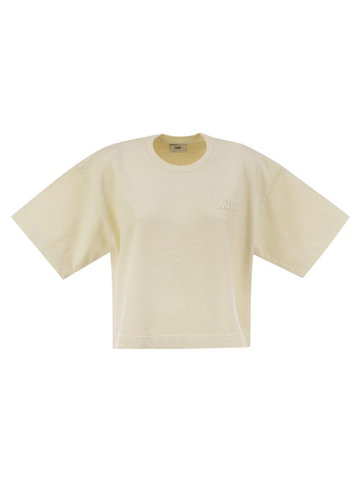 autry crewneck cropped t-shirt