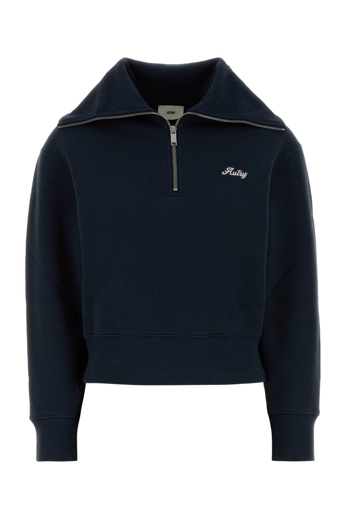 autry dark blue cotton sweatshirt