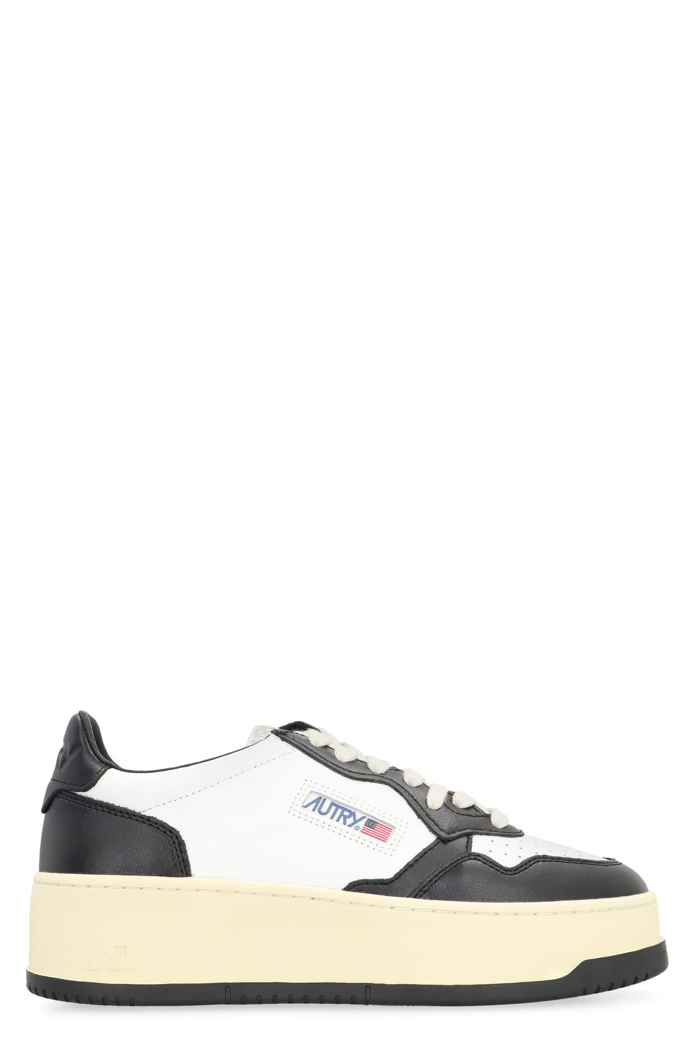 autry medalist leather platform sneakers