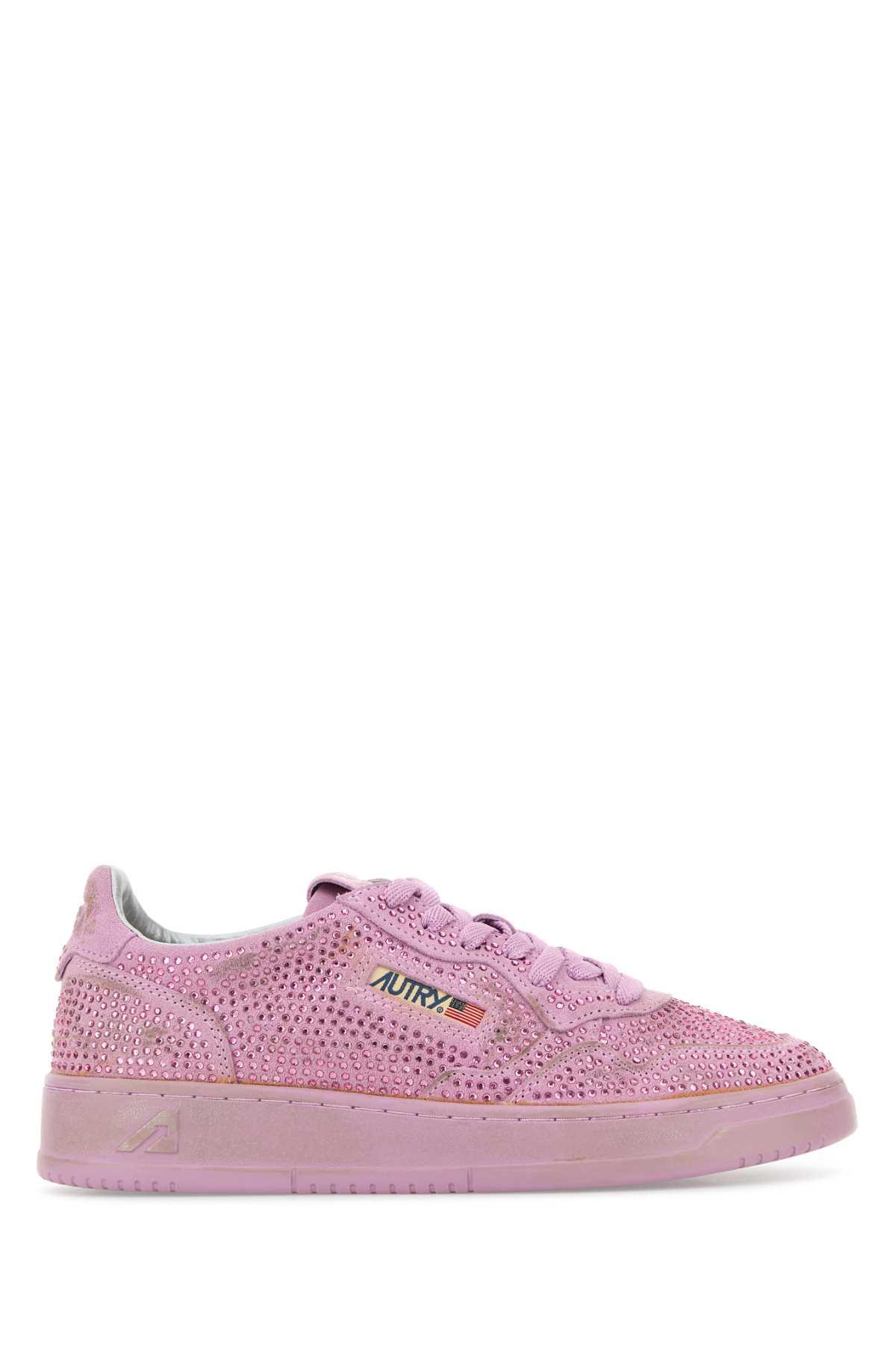 autry pink suede medalist sneakers