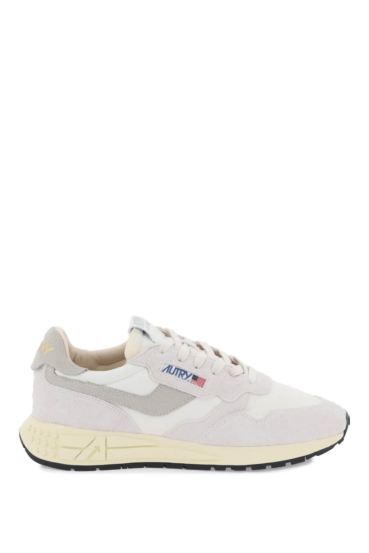 autry reelwind low nylon and suede sneakers