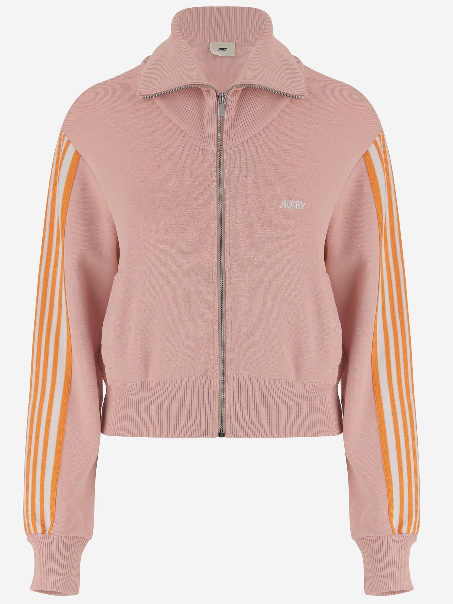 autry viscose blend jacket with logo